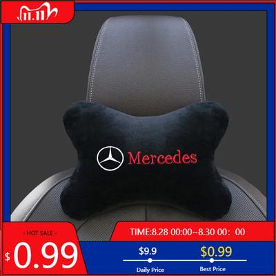 GLC GLB For Mercedes Benz AMG W203 W206 W220 W205 Smart W211 W212 W201 GLK Car Headrest Neck Pillow Memory Foam Breathable Head