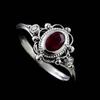WOSIKATE Vintage Ruby Amethyst Thai CopperBlack Ring For Women With  CopperPlated Fashion Jewelry Adjustable Finger Ring