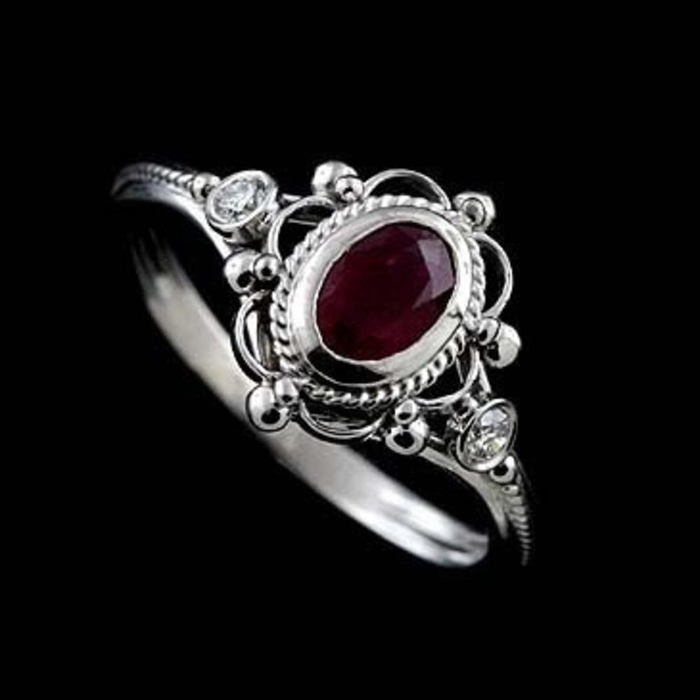 WOSIKATE Vintage Ruby Amethyst Thai CopperBlack Ring For Women With  CopperPlated Fashion Jewelry Adjustable Finger Ring