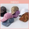 Vintage-Baseballkappe aus Baumwolle mit gebogenem Schirm und verstellbarer Passform für Streetwear-Fans