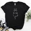 Cat Yoga Poses T Shirts Cat Lover Gift for Her Women T Shirts Yogi Exercise Tops
