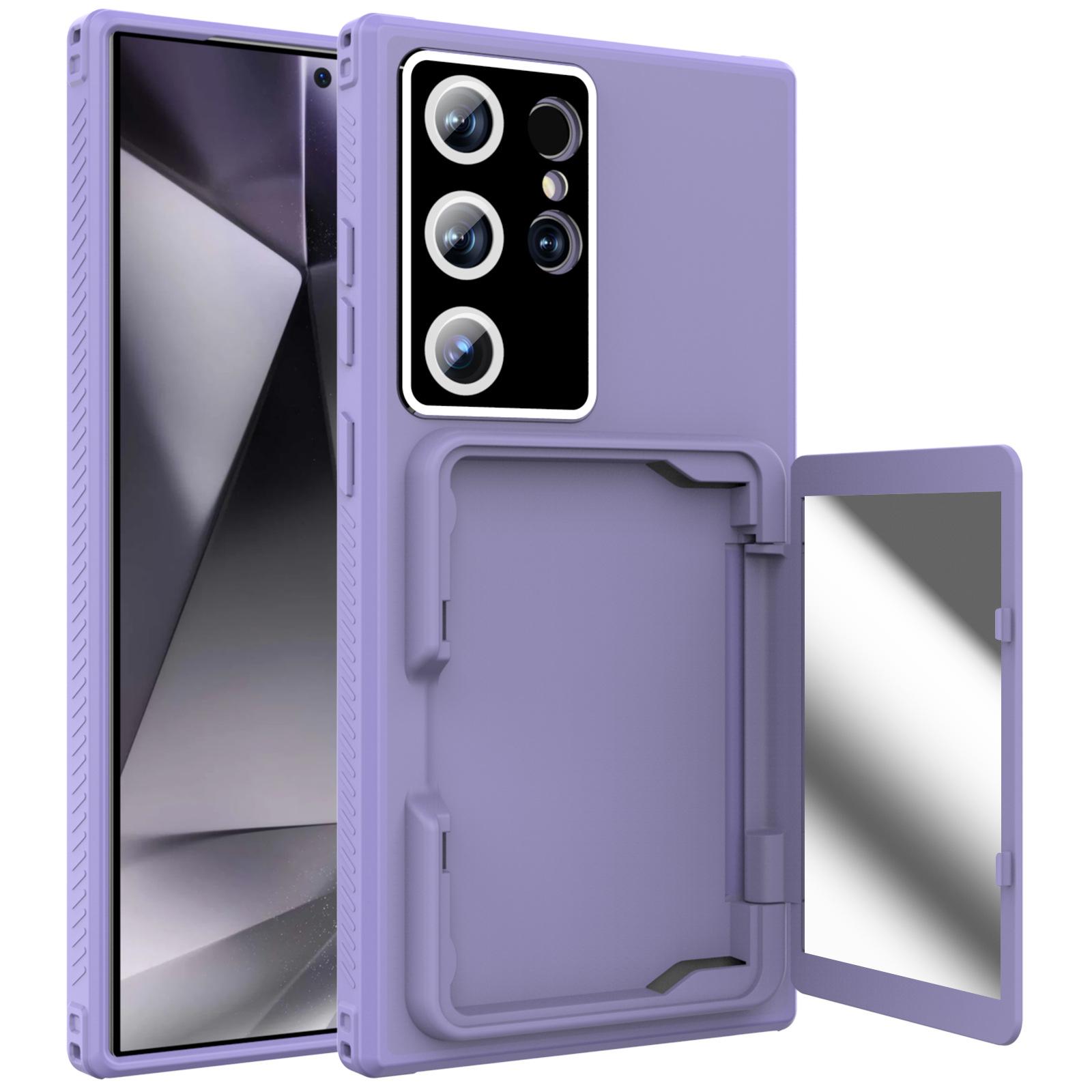 

Suitable for Samsung S24 Ultra Mobile Phone Case New Anti Fall S24 Protective Case Card Case Mirror S24plus Case S24