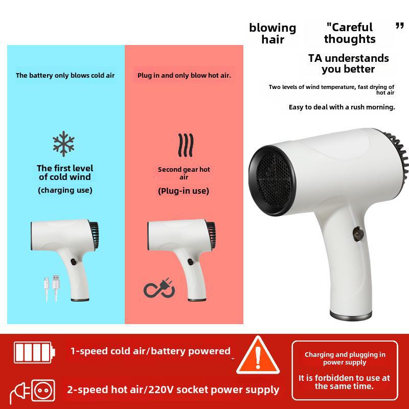 High-Speed Wireless Charging Ionic Hair Dryer - Powerful, Leafless Design for Quick Drying and Hair Care