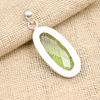 Green Amethyst Gemstone Handmade 925 Sterling Silver Pendant Jewelry For Christmas