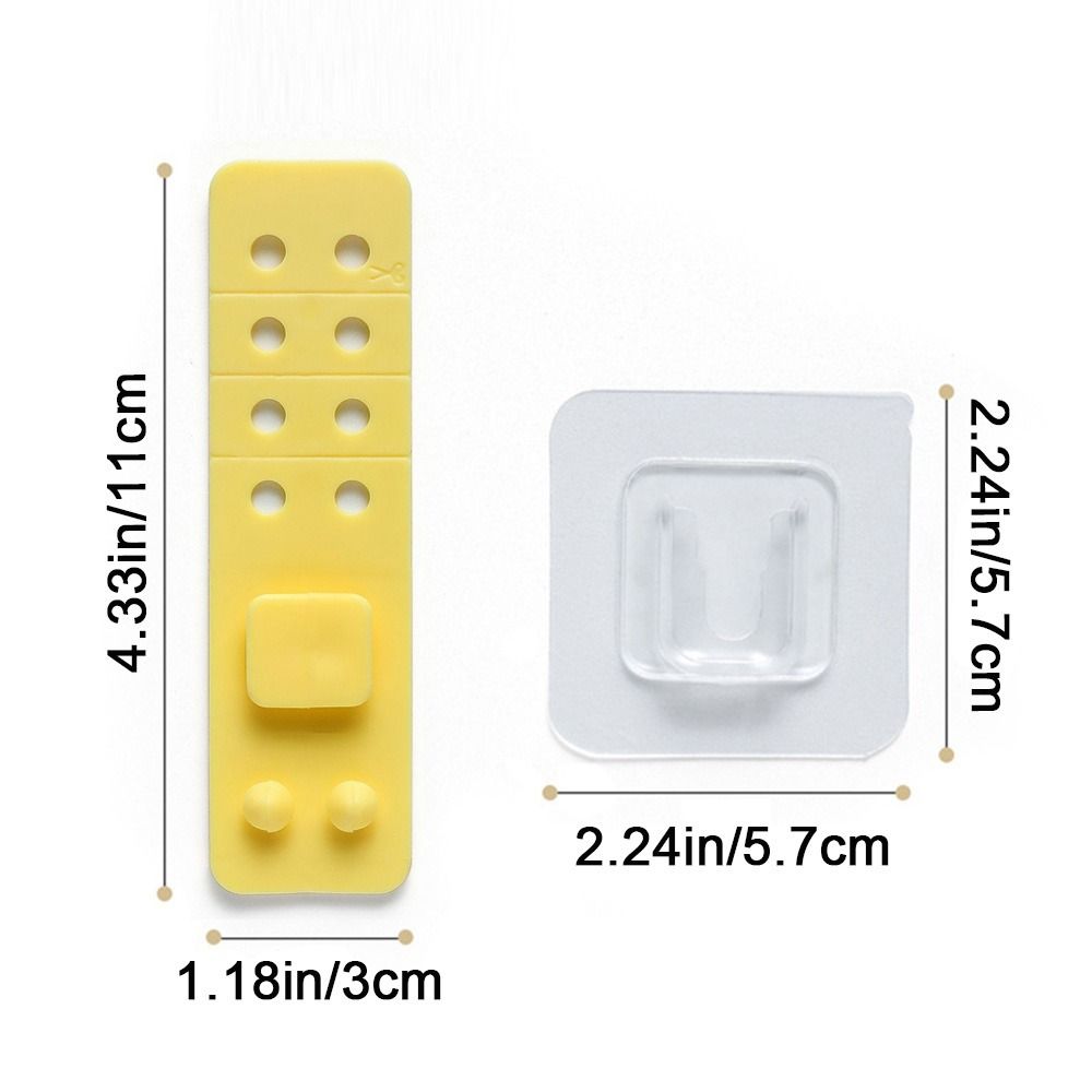 Mop Clip Wall Mounted Hole-Free Hanging Broom Mop Hook Mop Holder Data Cable Storage Straps Cable Organizer жёлтый 1597₽