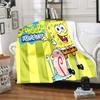 CartoonS-Spongebob Morbido Peluche Divano Letto Coperta da Lancio Cartoon Coperte da Picnic Moderna Coperta in Flanella Coperta Stampata Regalo