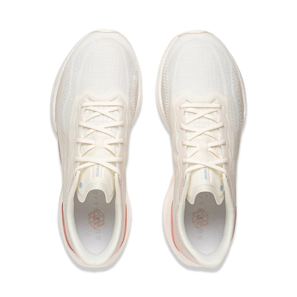 Li Ning Ultra Light 22 Racing Lightweight Cushioning Running Shoes Women Sneakers Off-White ARBV002-28