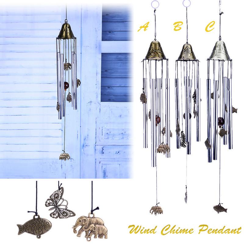 Wind Chimes Indoor Outdoor Bells 6 Tube Garden Decor Ringing Good Luck Hanging