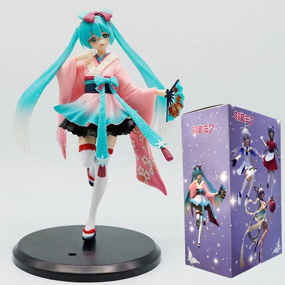 In Stock Original TENITOL New Tokyo Series Hatsune Miku Kimono Desktop Cute Anime Action Figure Toy Gift Model Collection