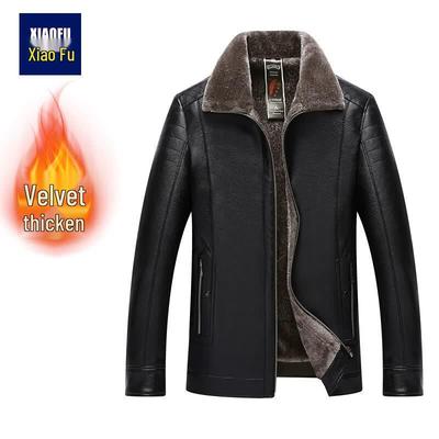 Men's Sheepskin Lined Leather Winter Jacket