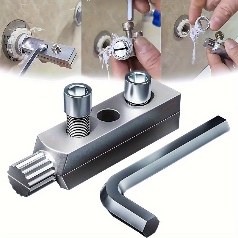 1pc Faucet Valve Broken Thread Extractor, 1/2 Inch & 3/4 Inch Broken Screw Removal Tool - All-in-One Pipe Thread Repair for Home & Industrial Plumbing