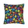 Autism Awareness Blue Puzzle Piece Pattern Pillow Case Graphic Pillow Cover For Sofa Bedroom Home Decor Fashion Pillowcases