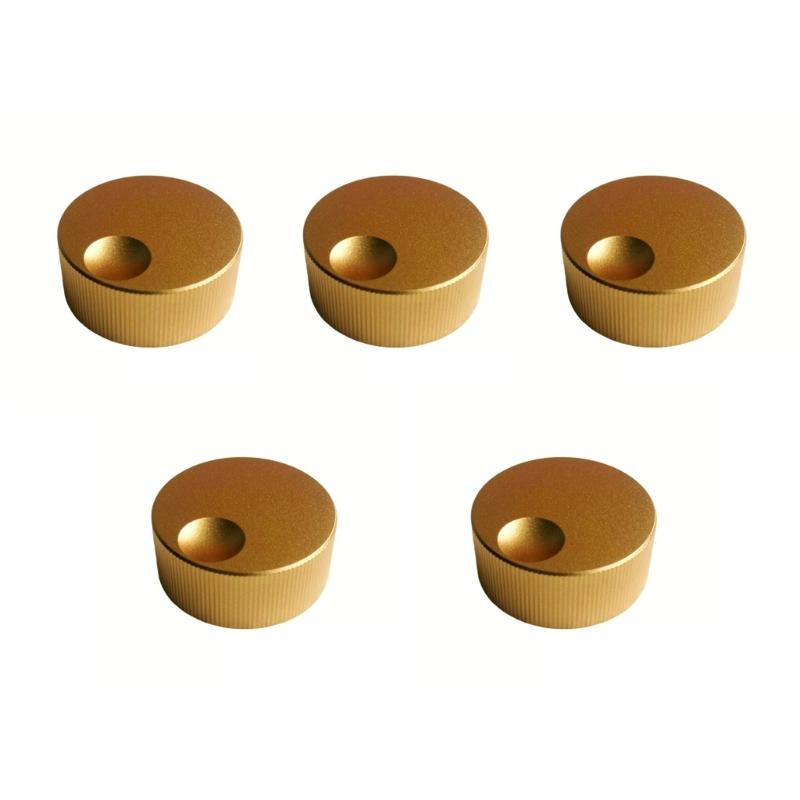 5 Stück massive Aluminiumlegierung Musikknöpfe 32x13mm Lautstärkeregler für sanfte Lautstärkeregelung Mattes Finish
