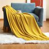 Solid Color Pineapple Grid Knitted Blanket Skin-friendly Couch Cover  Living Room