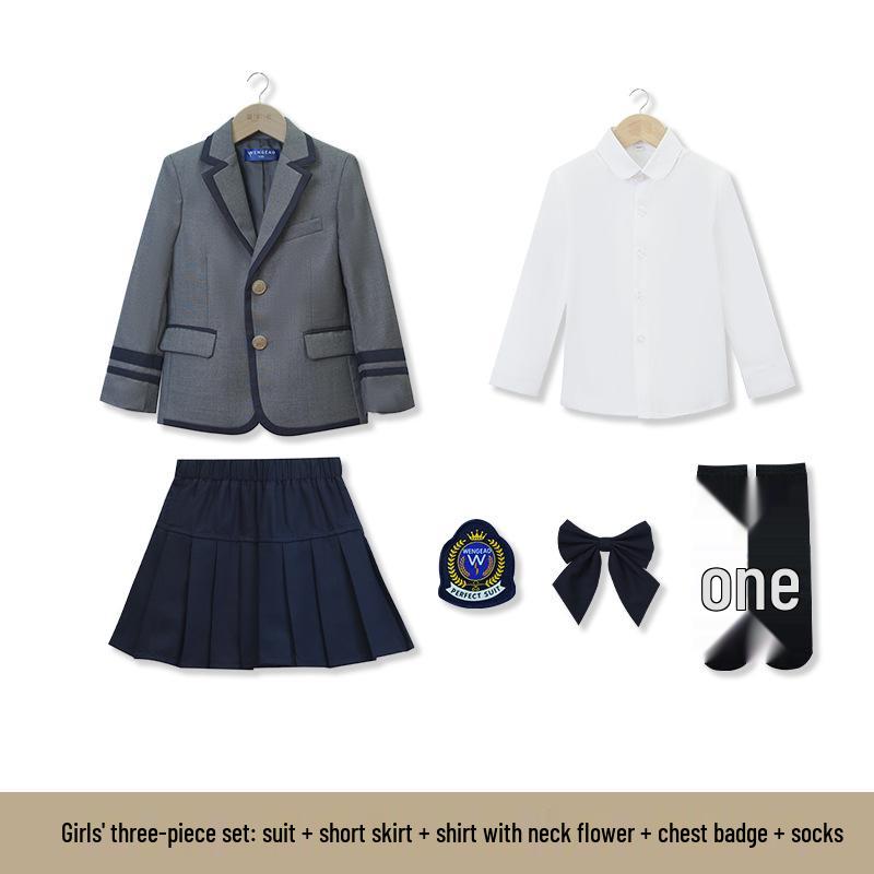 Uniforme da Esibizione per Ragazzi della Scuola Primaria: Set Giacca e Camicia a Maniche Corte