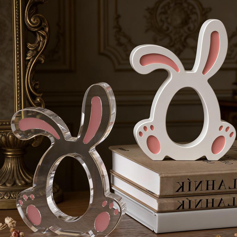 Cute 3D Rabbit Silicone Mold Bunny Aromatherapy Cup Gypsum Candle Mold Easter Diy Craft Moulds Reusable Handmade Tool Home Decor