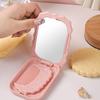 Adorable Cookie Folding Mirror Mini Portable Pink/Yellow Makeup Mirror with Comb Cute Travel Pocker Mirror for Girls
