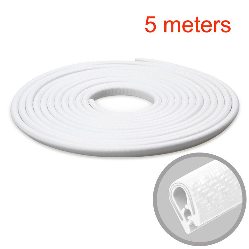 

Защитная полоса для края двери автомобиля, универсальная автомобильная дверная бампер, наклейки против царапин, клейкая декоративная отделка, внешняя отделка автомобиля 5Meters White