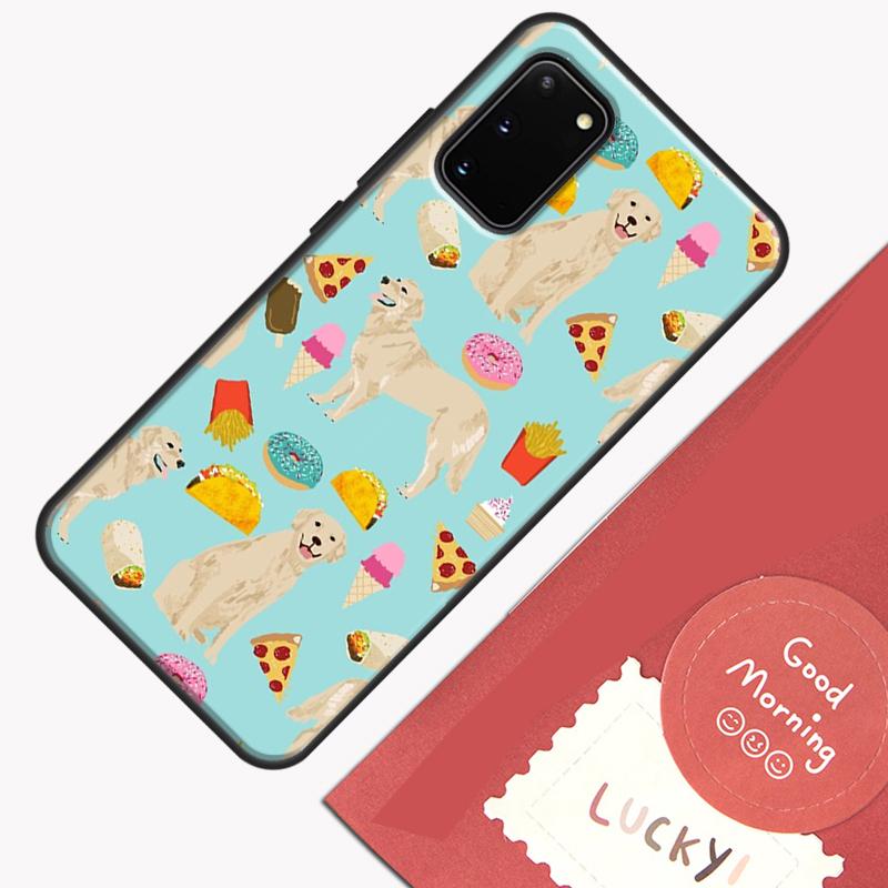 Cartoon Golden Retriever Dog Phone Case For Samsung Galaxy S24 S26 Ultra S20 S21 S22 S23 S25 Plus S10 S25 FE Cover Shell