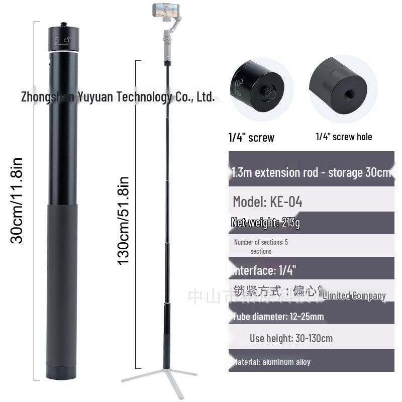 Aluminum Alloy Universal Telescopic Selfie Stabilizer for DJI and Feiyu Sports Cameras