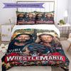 Wrestlemania Customizable Name Bedding Set Perfect for Bedrooms Breathable Duvet Cover Bedroom Decor Birthday/Christmas GiftSpiritual Gift