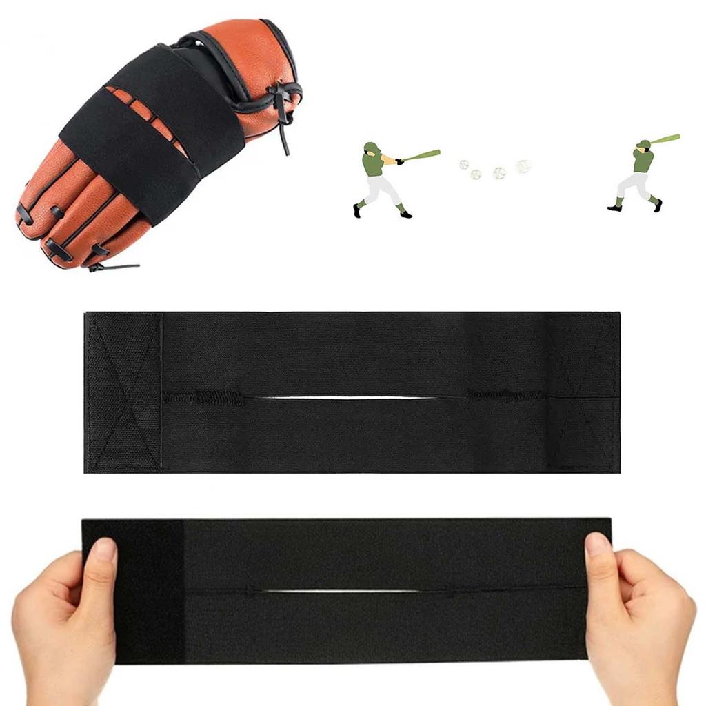 2pcs Softball Glove Fixing Wrap Baseball Catcher Glove Wraps Flexible Former and Pocket Shaper Adjustable Strap