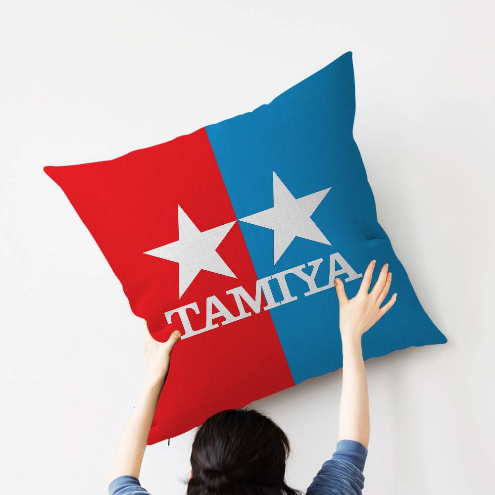 T-Tamiya Logo Pillowcase Toon Gift Cushion Cover Bedroom Home Sofa Chair Seat Decor Pillow Case