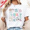 Vintage 1986 Shirt 40. Tee Geburtstag Kritzeln Geschenk 40 Jahre Alt Feier Bedrucktes T-Shirt Oberteile Ära Bday Party Freizeit Streetwear