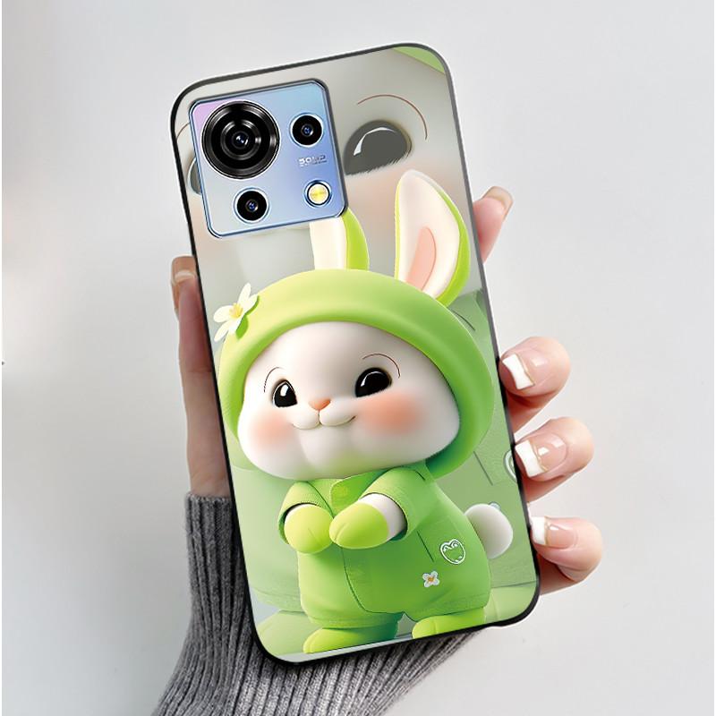 For ZTE Blade V50 Vita Case Luxury Cute Love Rabbit Funny Black Soft Silicone Phone Casing For ZTE BladeV50 Vita V50Vita Cover