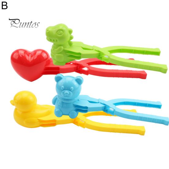 Snowball Makers 1 Set Making Clips Low-temperature Resistant Cartoon Mould Entertainment Children Winter for Snow
