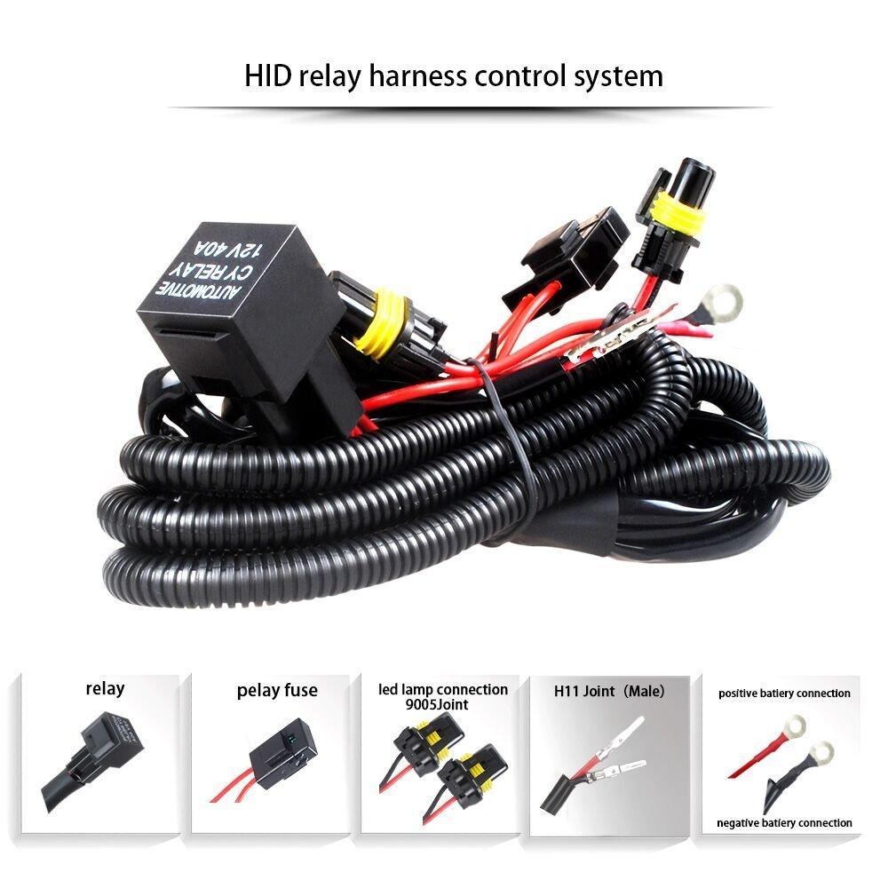 H1 H3 Car hid xenon H7 wire harness 35/55w 9005 9006 HB3 HB4 HID Relay Harness wiring kit motorcycle 12V Headlight