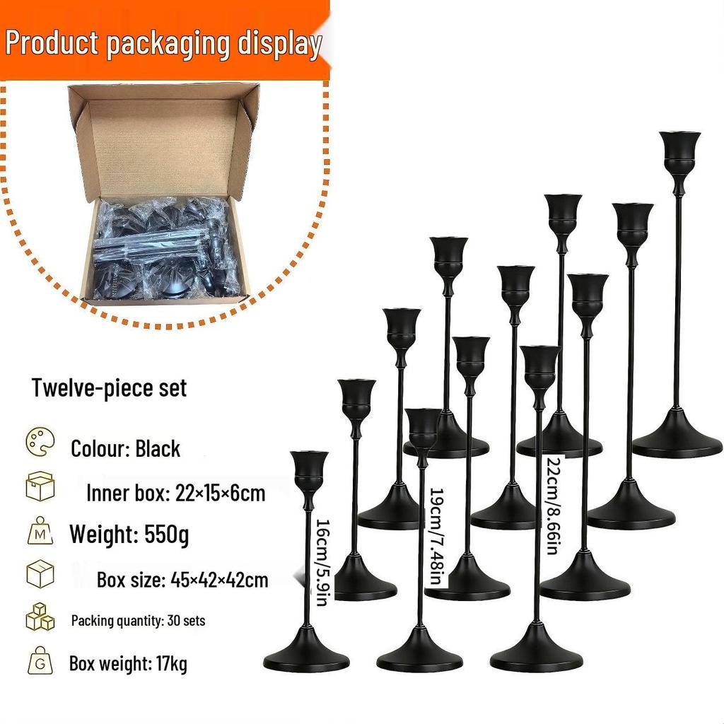 European Minimalist Candlestick Ornament for Candlelight Dinner & Wedding Décor