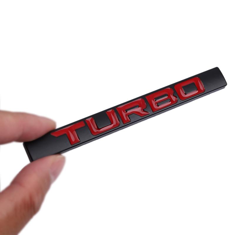 Car Styling Metal Turbo Logo Car Emblem Premium 3D Sport Badge Auto Rear Trunk Sticker Side Fender Accessories Decal