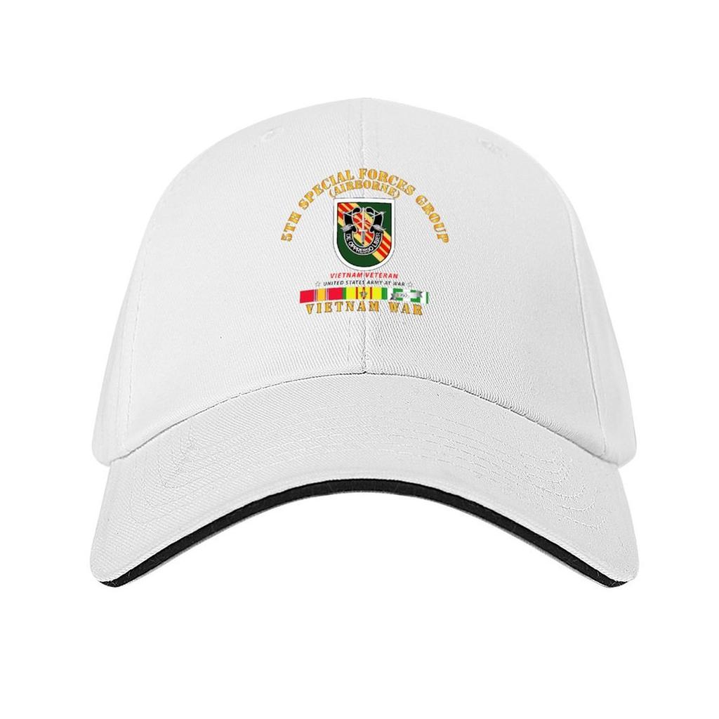 Army - 5th Special Forces Group W Flash VN SVC Baseball Cap Hard Hat Sun Cap Golf Cap Designer Hat For Girls Men's