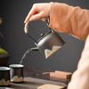 Susi Hand-Painted Ceramic Landscape Tea Set with Beam Handle Pot (1 Pot, 6 Cups)