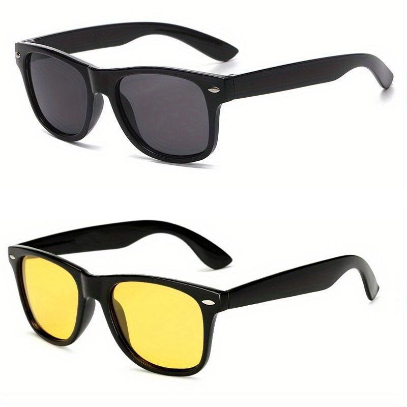 1/2 шт. большие квадратные ночные очки мужские спортивные очки ночного видения унисекс — фото 15