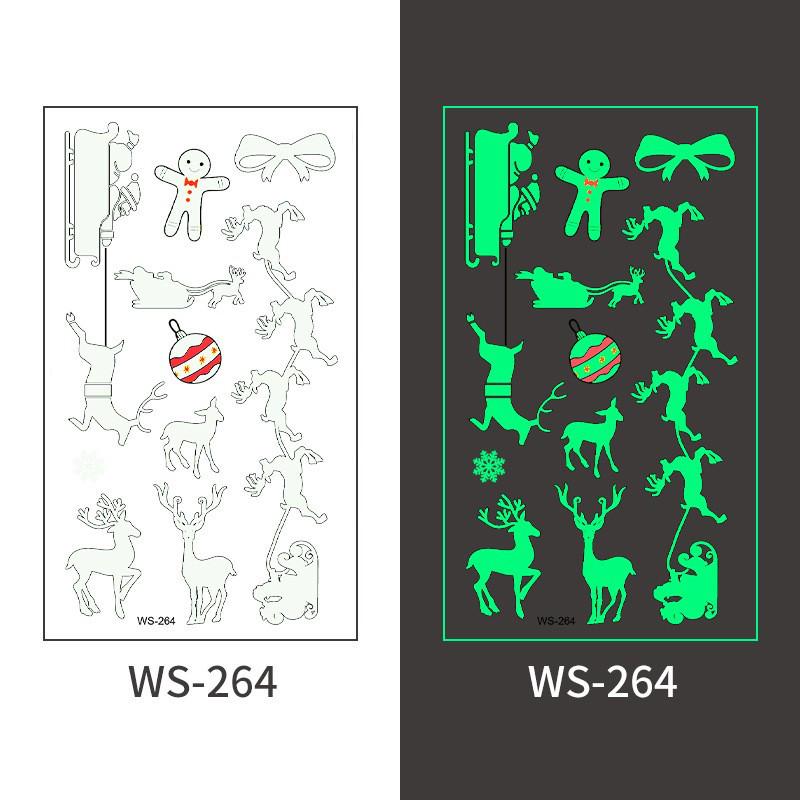 Kids' Waterproof Christmas Glow Tattoos - Festive Cartoon Stickers for Holiday Parties