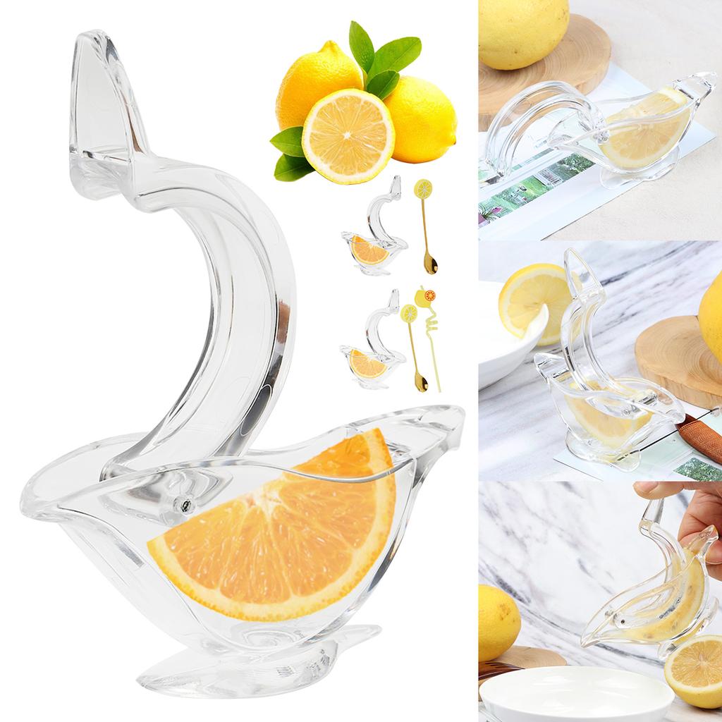 Acrylic Lemon Clip Boat-Shaped Lemon Squeezer Transparent Fruit Juicer Manual Citrus Juicer Kitchen Gadget