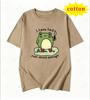 American Cartoon Tattered Frog Print Tshirt With Quirky Emotional Style Casual Short Sleeved Summer Top