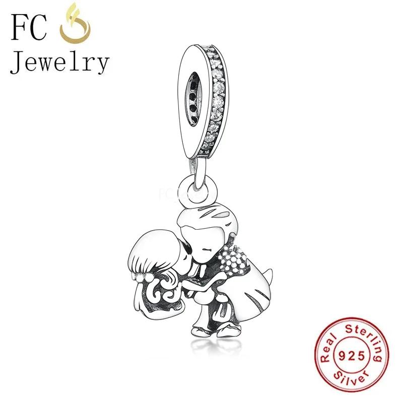 FC Jewelry Fit Original Pan Charms Bracelet Authentic 925 Silver Little Boy Girl Son Daughter Bead Pendant For Women Berloque