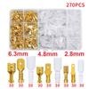 Cold Pressed Reed Terminals 2.8/4.8/6.3mm Insulated Male And Female Spade Crimp Terminals Wire And Cable Connector Combo Kit