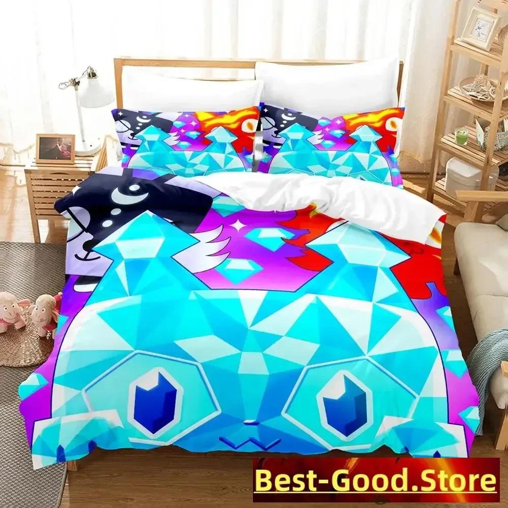 Game Pet Simulator X Bedding Set Single Twin Full Queen King Size Bed Set Adult Kid Bedroom Duvetcover Sets Parure De Lit Bed