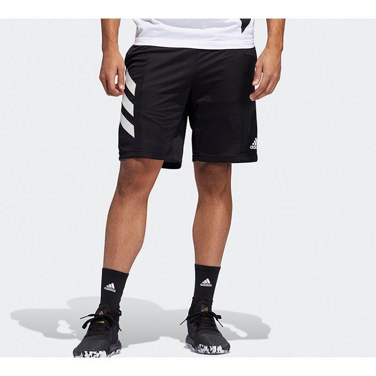 Adidas Basketball Shorts Men's Black Moderate Straight Fit Pants DX6656