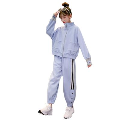 Angelcity Langarm-Sweatshirt Koreanisch Locker Lässig Hip Hop Tanz Größe L474 Mädchen-Set, 2-teiliges Set, Stil, Passform, Frühlings-/Herbst-Outfit, (Größe 160,