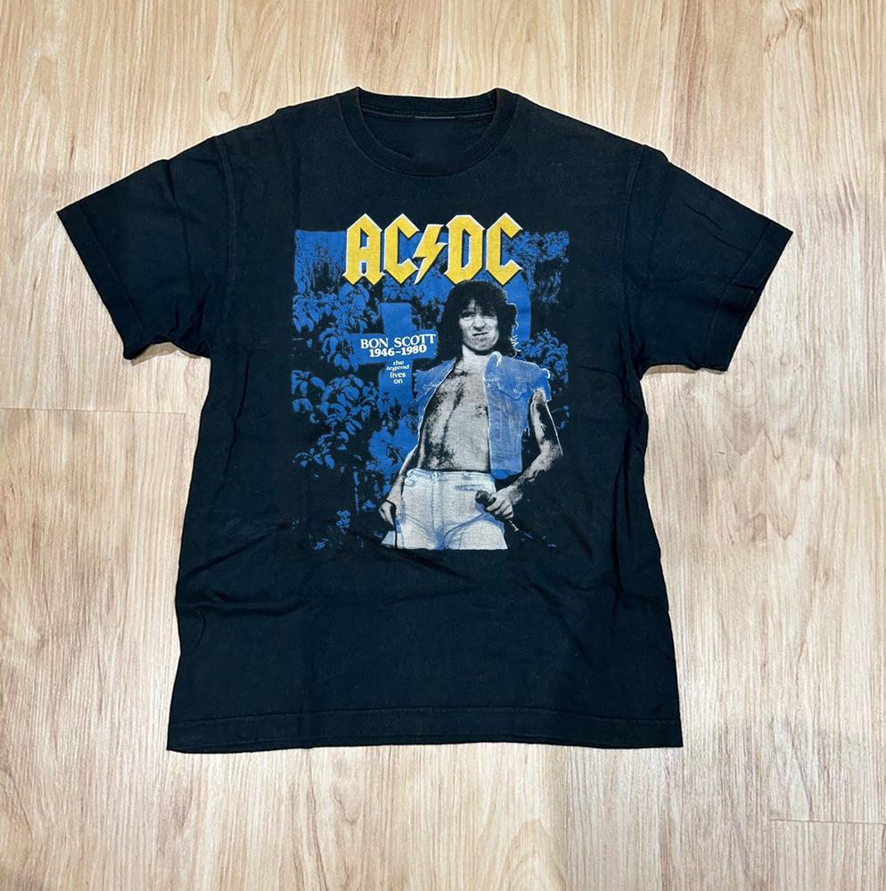 A.C.D.C Band Bon Scott Black Tour Live T-Shirt Gift For Men Women SB054 Unisex T-Shirt XXL