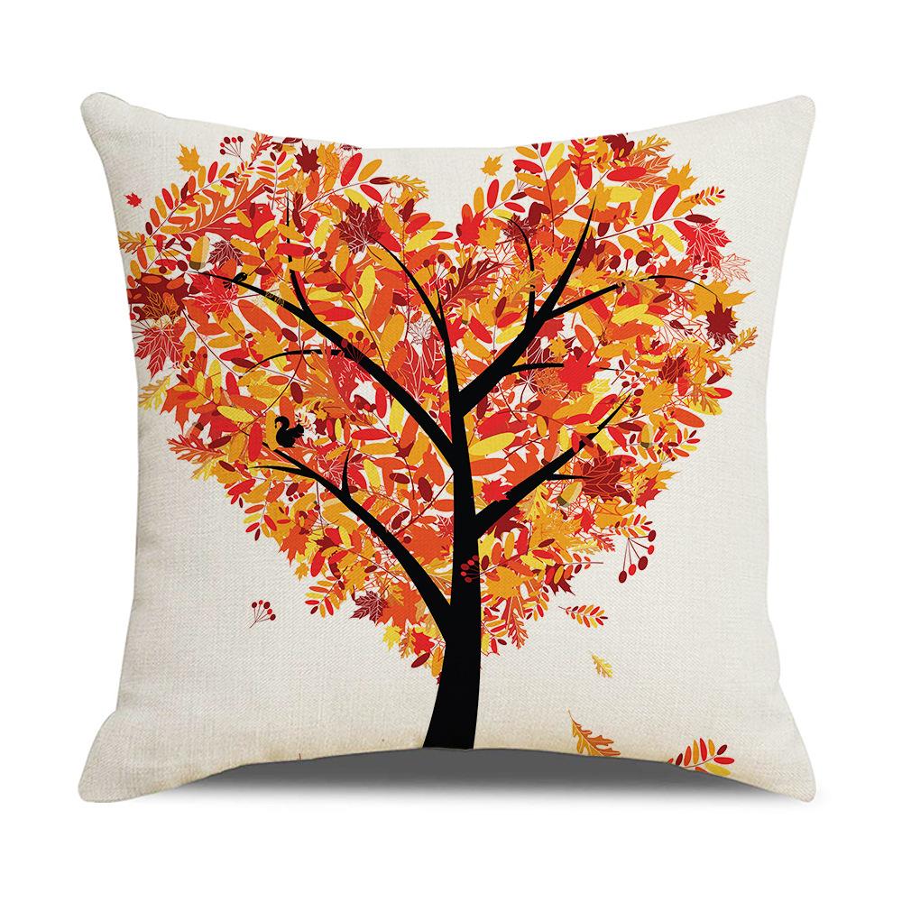 Ins Nordic Style Cartoon Tree Car Sofa Pillow Custom Nap Pillow Lumbar Cushion Cover Home