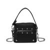 Fashion Solid Color Rivet Decoration Women Casual Mini Shoulder Chain Bag For Casual Outings