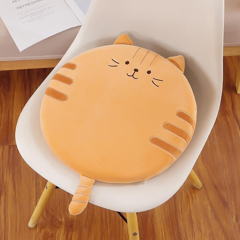 1Pc Removable And Washable Butt Pad Cartoon Rebound Memory Foam Office Chair Cushion Animal Round Stretch Velvet Seat Cushion 1590₽