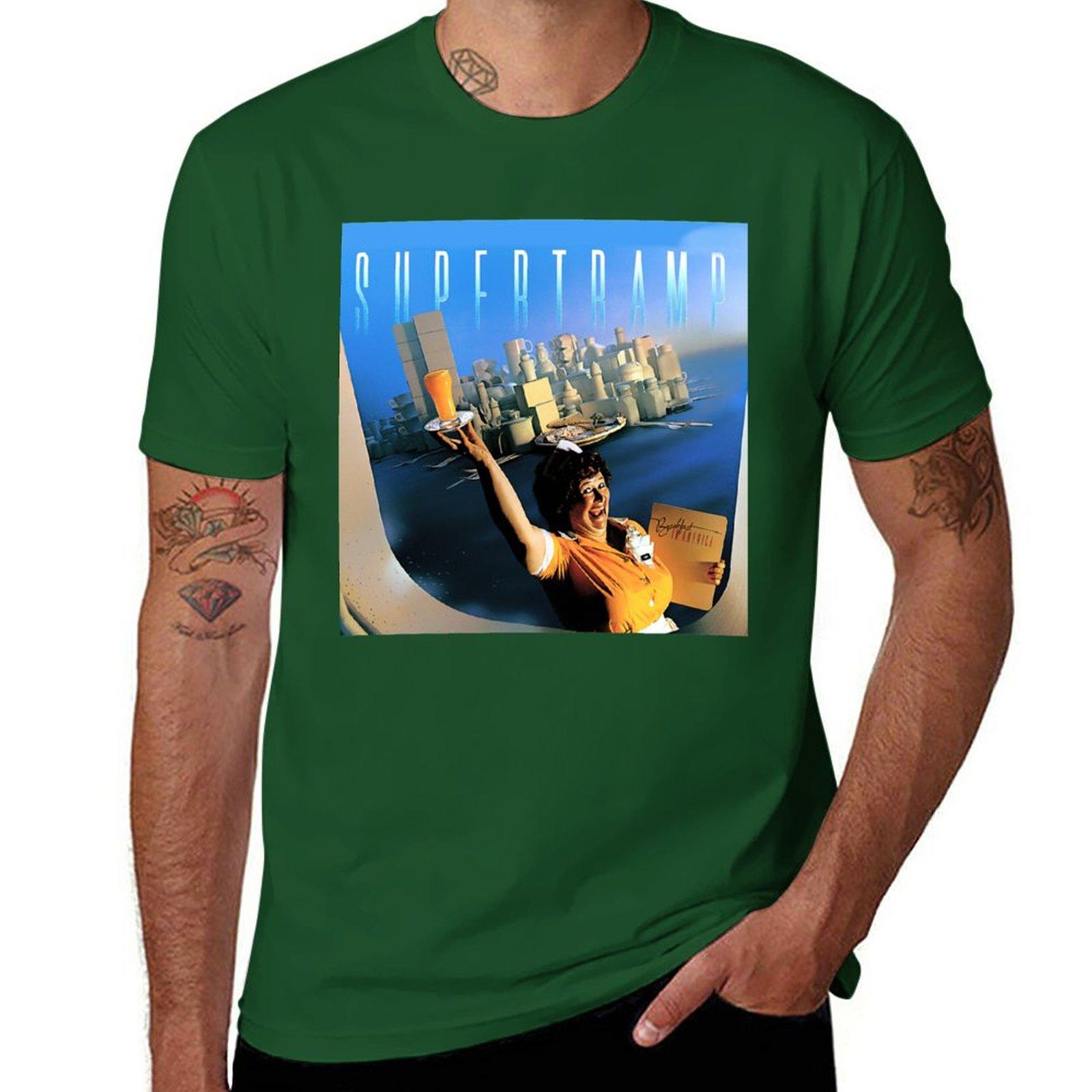 

Breakfast in America Supertramp TShirt boys whites blanks men clothes 4XL