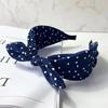 Bow Knot Women's Wide Headband Cross Hair Hoop Headwear Retro Polka Dot Hairband  Hair Accessories